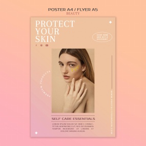 护肤品广告宣传单模板